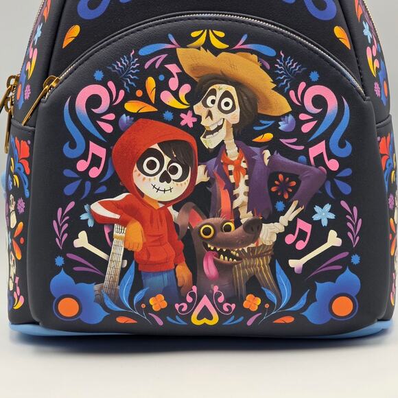 Loungefly Disney Pixar Coco Trio Art Mini Backpack display picture 3
